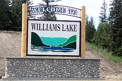 Welcome to Williams Lake sign