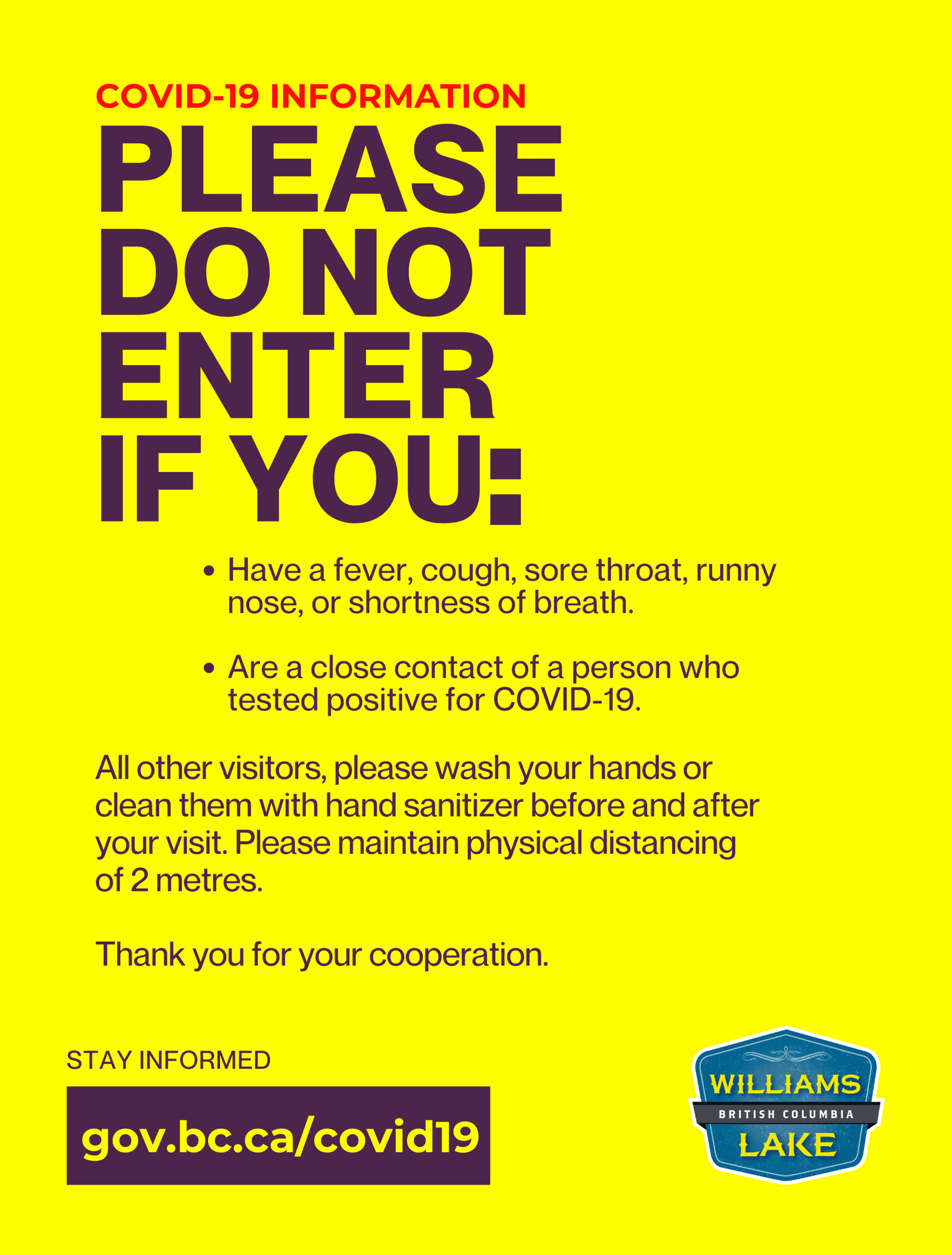 COVID-19 INFORMATION