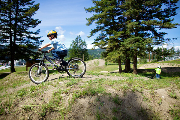 Kids in bike park