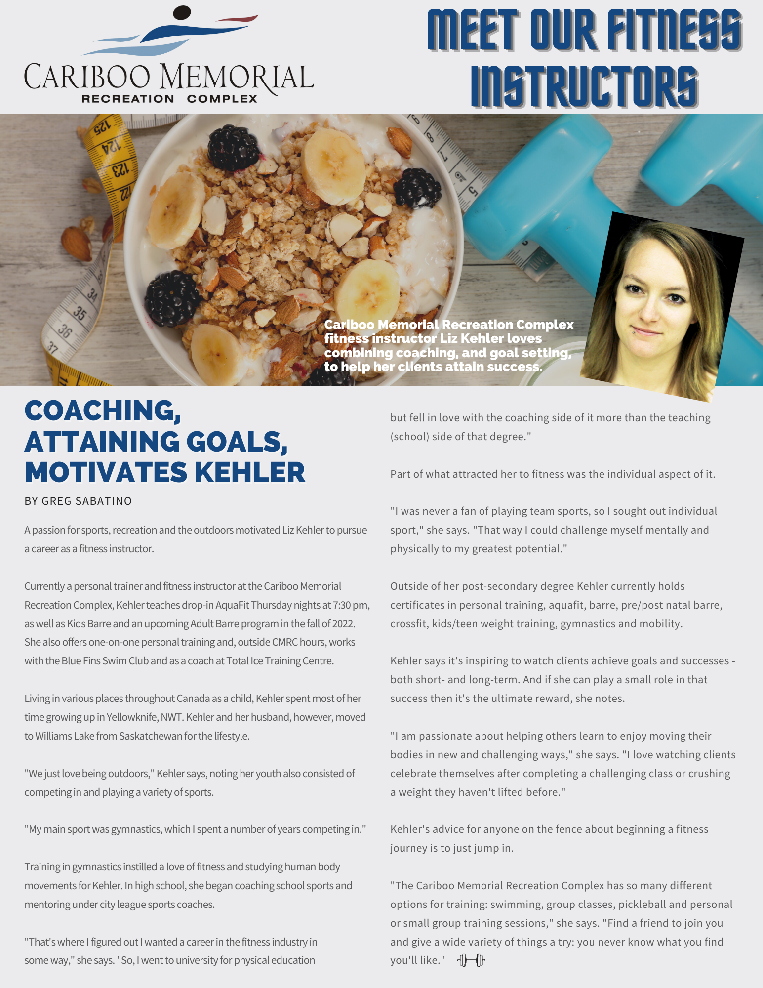 Fitness Instructor - Liz Kehler