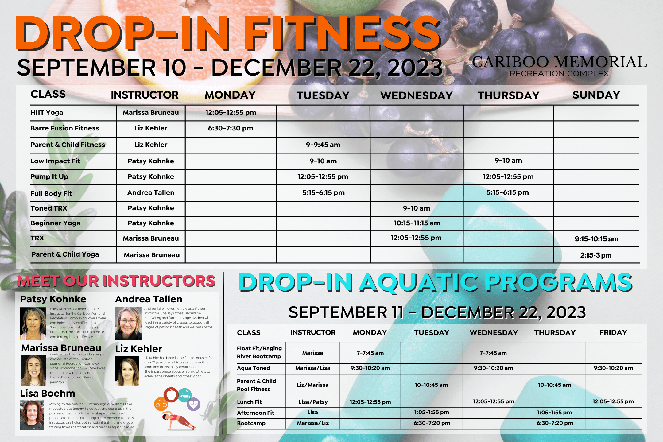 Drop In Fitness Poster - Fall 2023 (1)