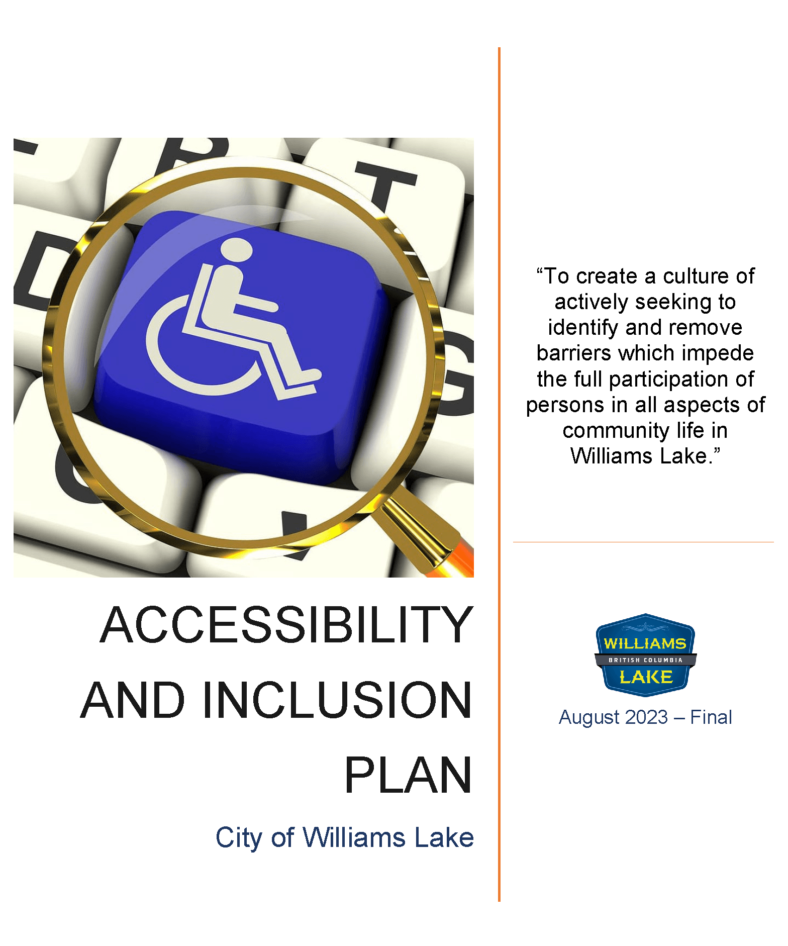 City WL Accessibility and Inclion Plan - FINAL (August 2023) 1